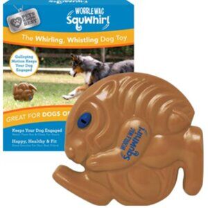 NWT ~ Wobble Wag Squwhirl Whirling Whistling Dog Toy - NEW In Box
